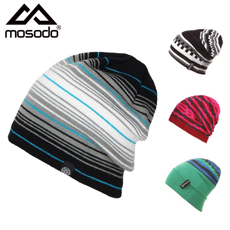 Mosodo 브랜드 야외 겨울 가을 스키 스노우 보드 모자 따뜻한 니트 코튼 모자 양모 보닛 귀여운 비니 모자 남성 여성 숙녀